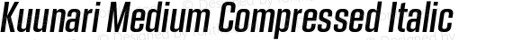 Kuunari Medium Compressed Italic