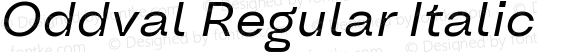 Oddval Regular Italic