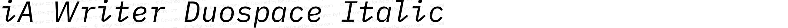 iA Writer Duospace Italic