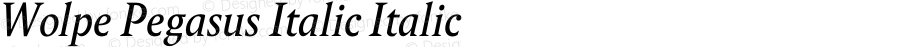 Wolpe Pegasus Italic Italic