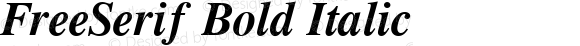 FreeSerif Bold Italic