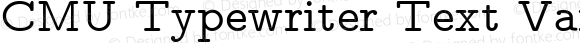 CMU Typewriter Text Variable Width