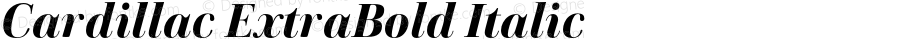 Cardillac ExtraBold Italic