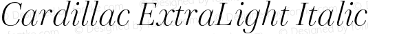 Cardillac ExtraLight Italic