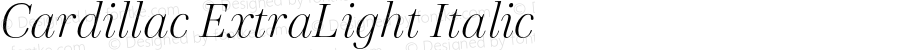 Cardillac ExtraLight Italic