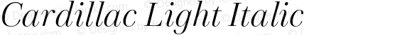 Cardillac Light Italic