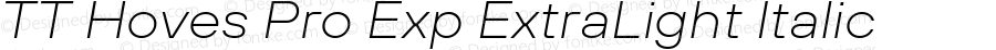 TT Hoves Pro Exp ExtraLight Italic
