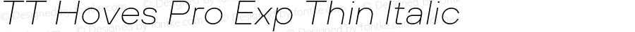 TT Hoves Pro Exp Thin Italic