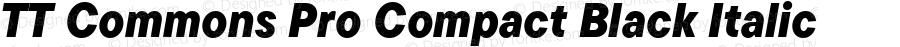TT Commons Pro Compact Black Italic