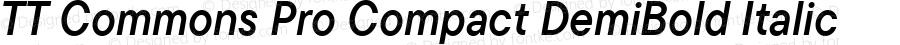 TT Commons Pro Compact DemiBold Italic
