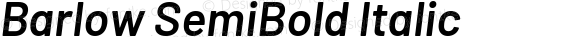 Barlow SemiBold Italic