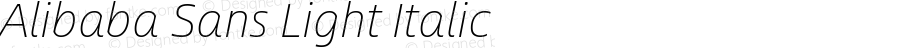 Alibaba Sans Light Italic