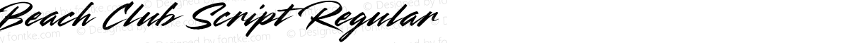 Beach Club Script Regular