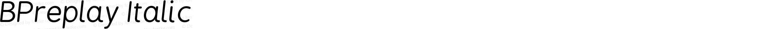 BPreplay Italic