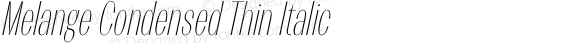 Melange Condensed Thin Italic