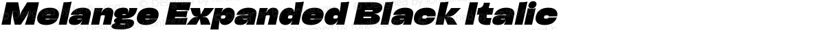Melange Expanded Black Italic