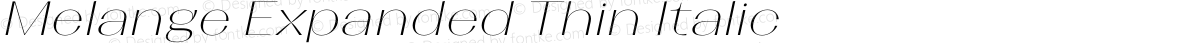 Melange Expanded Thin Italic