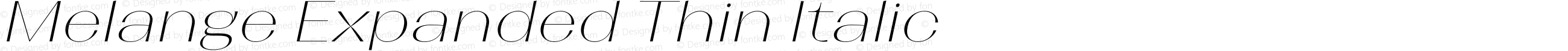 Melange Expanded Thin Italic