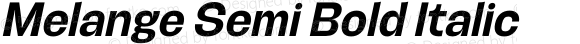 Melange Semi Bold Italic