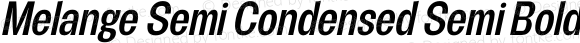 Melange Semi Condensed Semi Bold Italic