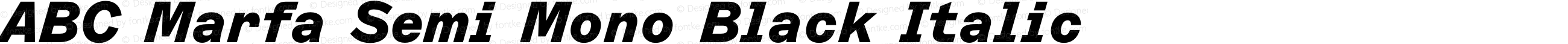 ABC Marfa Semi Mono Black Italic