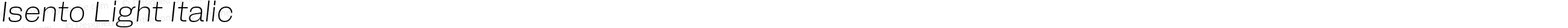 Isento Light Italic