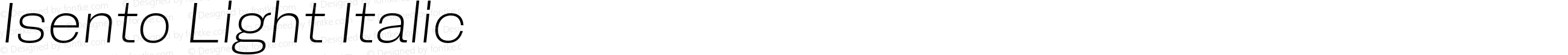 Isento Light Italic