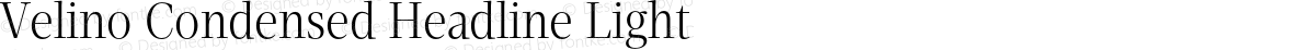 Velino Condensed Headline Light