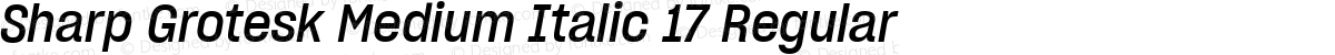 Sharp Grotesk Medium Italic 17 Regular