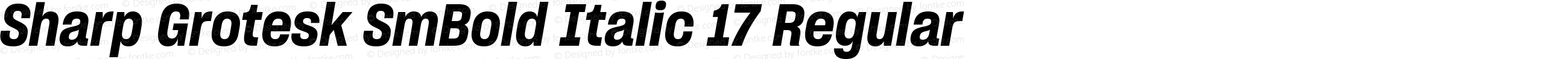 Sharp Grotesk SmBold Italic 17 Regular