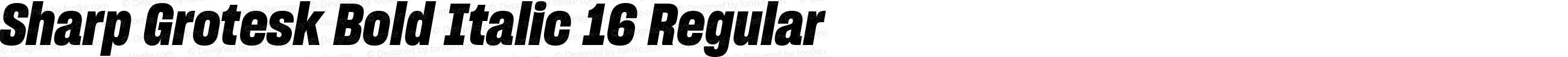 Sharp Grotesk Bold Italic 16 Regular