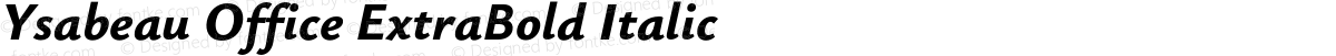 Ysabeau Office ExtraBold Italic