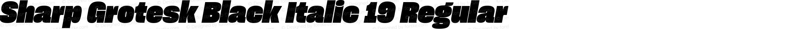 Sharp Grotesk Black Italic 19 Regular