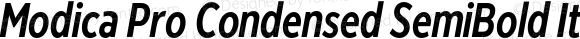 Modica Pro Condensed SemiBold Italic
