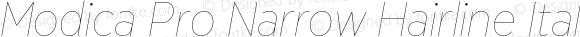 Modica Pro Narrow Hairline Italic