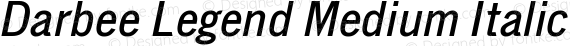 Darbee Legend Medium Italic