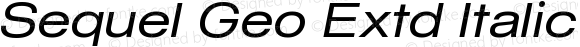 Sequel Geo Extd Italic