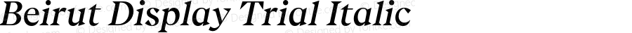 Beirut Display Trial Italic