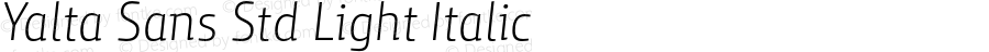 Yalta Sans Std Light Italic