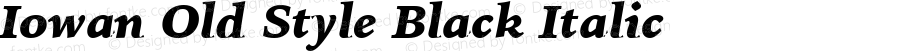 Iowan Old Style Black Italic