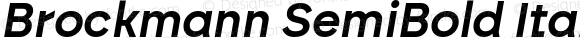 Brockmann SemiBold Italic