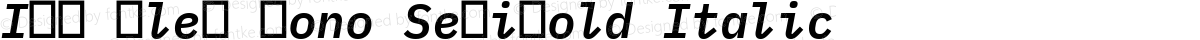 IBM Plex Mono SemiBold Italic