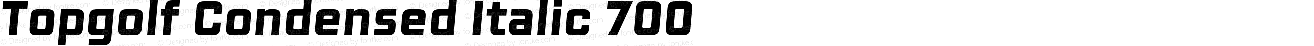 Topgolf Condensed Italic 700