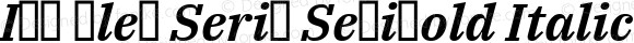 IBM Plex Serif SemiBold Italic