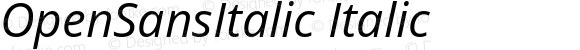 OpenSansItalic Italic