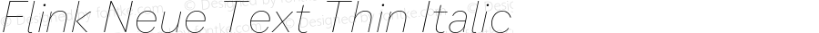 Flink Neue Text Thin Italic