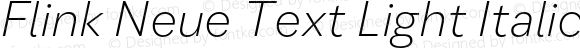 Flink Neue Text Light Italic