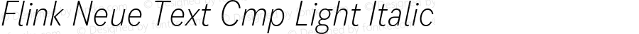 Flink Neue Text Cmp Light Italic