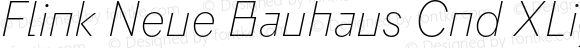 Flink Neue Bauhaus Cnd XLight Italic