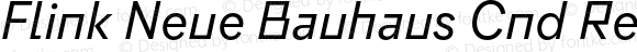 Flink Neue Bauhaus Cnd Regular Italic